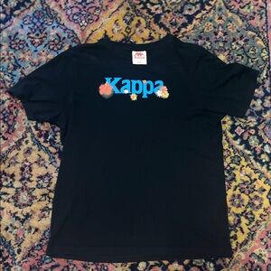 Kappa Black Tee with Blue Logo